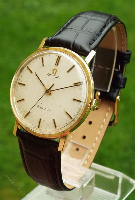 omega mens gold watch|omega 9ct gold men's watch.